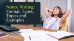 A girl writing Notice, Notice Writing, Notice Writing Complete Guide